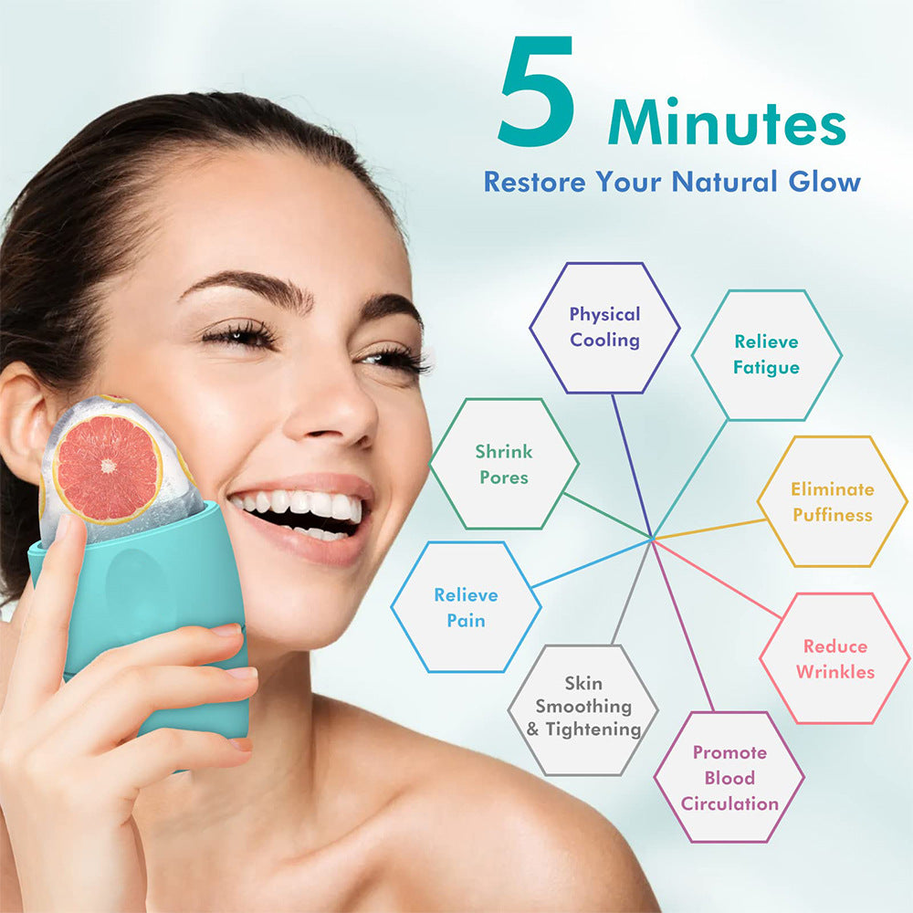 Ice Face Roller for Puffiness & Glowing Skin – Facial Massager Tool